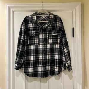 Thick plaid flannel shirt